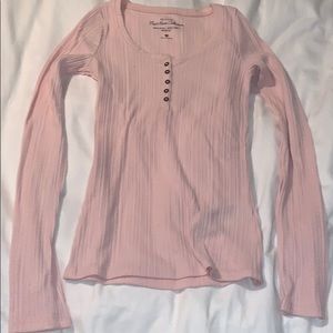 Pink long sleeve hollister shirt